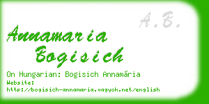 annamaria bogisich business card